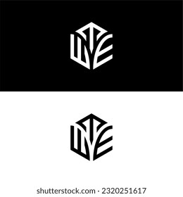 Initial letter TWE hexagon logo design, flourish, develop, natural, luxury, simple, finance logo, real estate, suitable for your company.