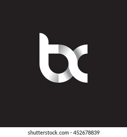 initial letter tx modern linked circle round lowercase logo white black