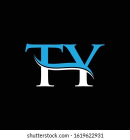 Initial Letter TY Logo Design Template. Abstract TY Linked Letter Vector Illustration