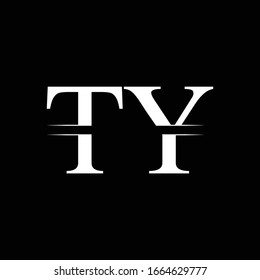 Initial Letter TY Logo Design Vector Template. Linked Typography TY Letter Logo Design
