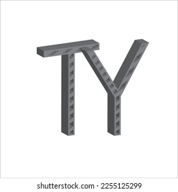 
Initial letter ty logo design creative modern symbol icon monogram