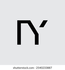 Initial letter TY logo design