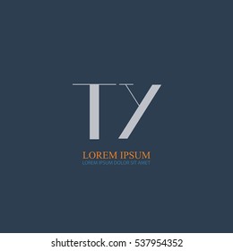 initial letter Ty logo design for company identity