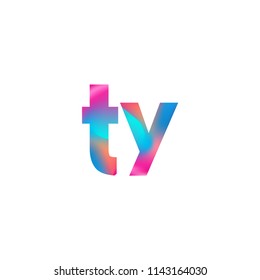 Initial Letter TY Logo Lowercase colorful design, Modern and Simple Logo Design.