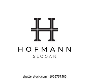 Initial letter type H elegant logo design for hotel, real estate, or architectural company. Abstract minimalist vector icon with H monogram for a business brand identity.