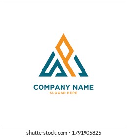 initial letter type logo SP company name, orange and green. vector logo for business and corporate identity.