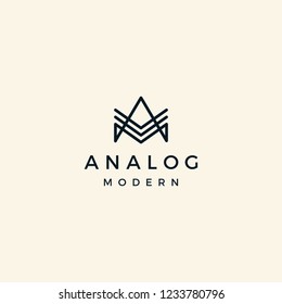 Initial Letter AM typography logo design inspiration with modern line art style custom logo design