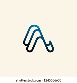 Initial Letter A typography logo design inspiration custom logo design vector
