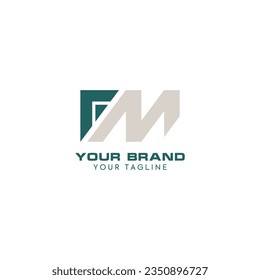 Initial Letter AM typography logo design inspiration on white background. vector illustration.