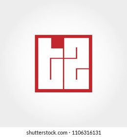 Initial Letter TZ Logo Template Vector Design