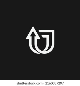 Initial Letter U Arrow Logo Template Illustration Design.