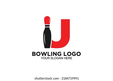 initial Letter U bowling  logo