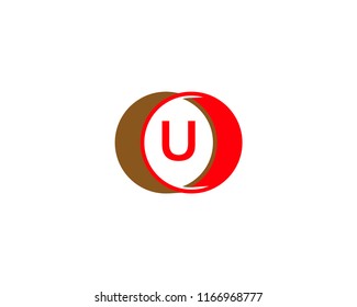 Initial Letter U Circle Icon Vector Logo Template Illustration Design