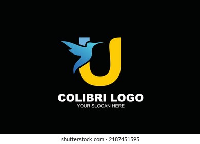 initial Letter U colibri  logo