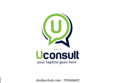 Initial Letter U Consulting Agency Logo Design