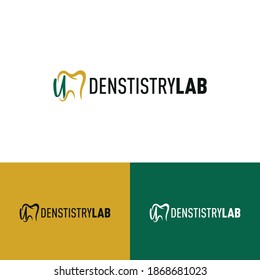 Initial Letter U Dental Dentist Logo concept. Dentistry Brand and Dental Care Logo template
