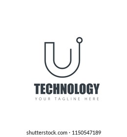 Initial Letter U Design Technology Logo Template