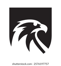 Initial Letter U Eagle Logo. Eagle Head Logo Concept For Business Company Vector Template