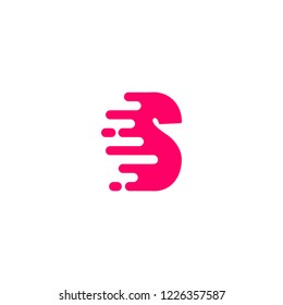 Initial Letter U Fast Speed Logo Design Template