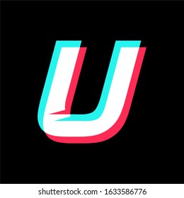 initial letter U with glyph effect.