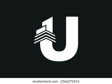Initial Letter U home Logo Vector Design Template. 