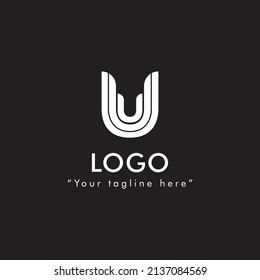 Logotipo vinculado a la letra inicial U. Usable para logotipos de empresas y marcas. Elemento de plantilla de diseño de logotipo de vectores planos