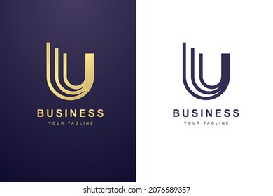 Initial Letter U Logo For Business or Media Company