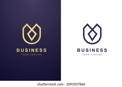 Logo de la carta inicial para empresas o empresas de belleza.