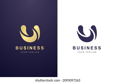 Logo de la carta inicial para empresas o empresas de medios.