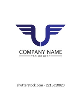 Initial letter U logo business and design icon vector