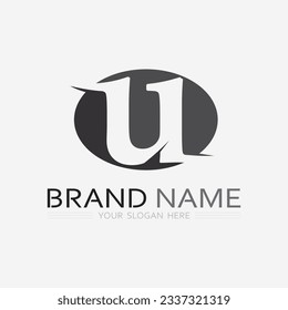Initial letter U logo business and design icon vector