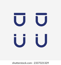 Initial letter U logo business and design icon vector
