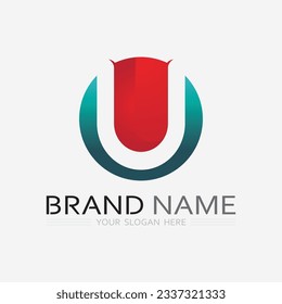 Initial letter U logo business and design icon vector