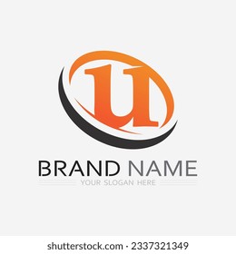 Initial letter U logo business and design icon vector