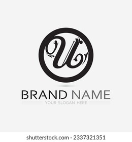 Initial letter U logo business and design icon vector