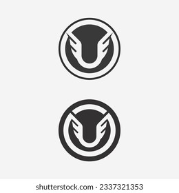 Initial letter U logo business and design icon vector