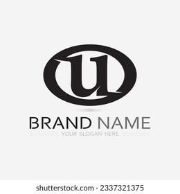 Initial letter U logo business and design icon vector