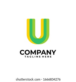 initial letter U logo design vector inspiration