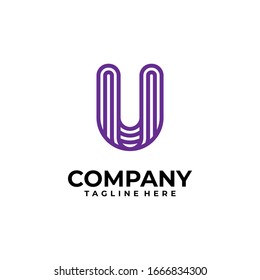 initial letter U logo design vector inspiration