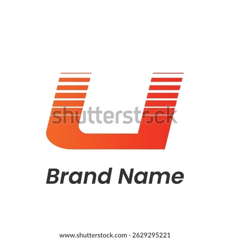  Initial letter U logo design or alphabet logo design symbol