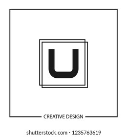 Initial Letter U Logo Template Vector Design