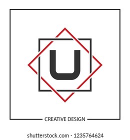 Initial Letter U Logo Template Vector Design