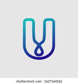 initial letter U logo template for company and business