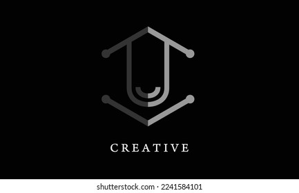 Ursprüngliche Buchstaben u Logo Vorlage , geeignet für Business, Internet, Online-Shop, Label oder Verpackung.
