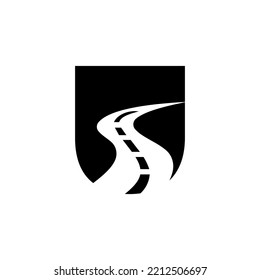 Initial Letter U Road Logo für Reise- und Transportsignatur für Vektorgrafik