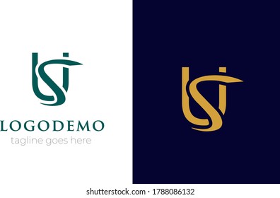 Initial letter U & S logo template vector.Modern abstract U & S Logo design with Colorful shape .
monogram and elegant logo design, Professional Letters Vector Icon Word mark minimal logotype 3