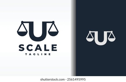 initial letter U scale logo