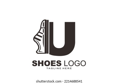 initial Letter U shoes logo
