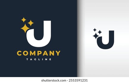 initial letter U spark logo