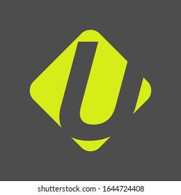 initial letter U vector logo template.
